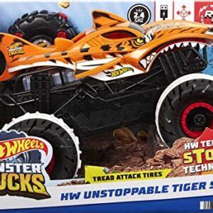 Hot Wheels Rc Monster Trucks Unstoppable Tiger Shark In Scale