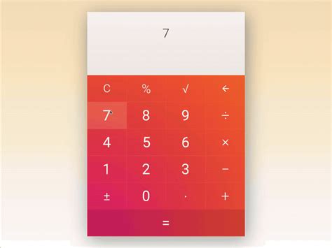 DailyUI #004 - Calculator (Animated) by Oli Laban on Dribbble