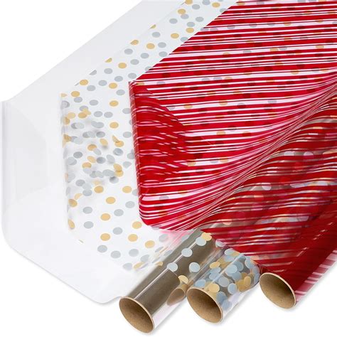 Amazon American Greetings 75 Sq Ft Christmas Cellophane Wrap