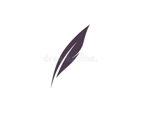 Feather Symbol Vector Icon Illustration Stock Vector - Illustration of ...