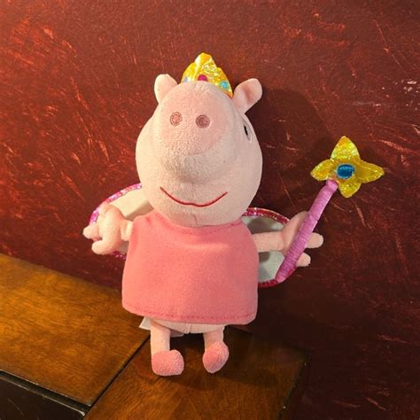 Peppa Pig Toys Princess Peppa Pig Ty Beanie Babys Pink Plush