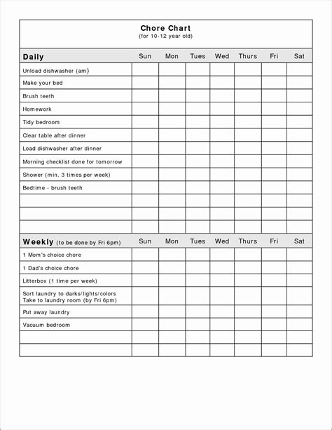 Free Printable Chore Charts For Screen Time Free Templates Printable