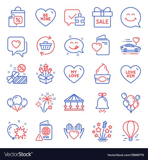 Holidays Icons Set Included Icon As Fireworks Vector Image