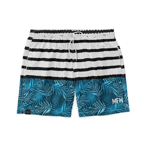 Short Masculino Elastano Striped Blue R