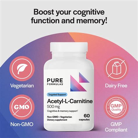 Pure Formulas Acetil L Carnitina Apoyo Cognitivo Y De Memoria L