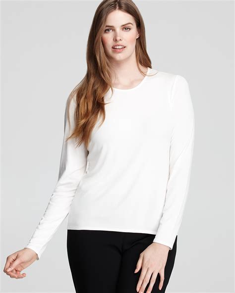 Eileen Fisher Plus Crew Neck Long Sleeve Tee Bloomingdales