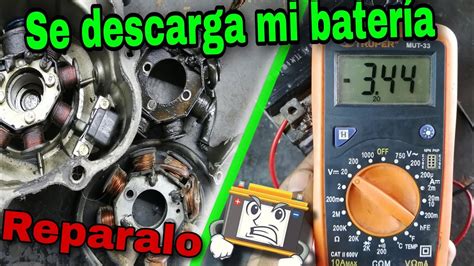 Por que se descarga la Batería de mi moto Parte 2 como checar estator