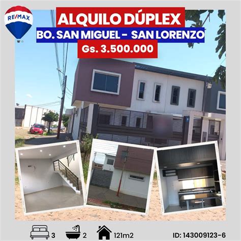 Alquilo D Plex En Barrio San Miguel San Lorenzo Ref P F