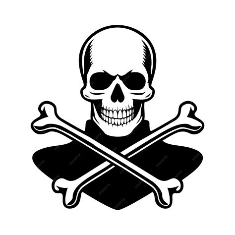 Premium Vector Skull And Crossbones Tattoo Vector Illustration