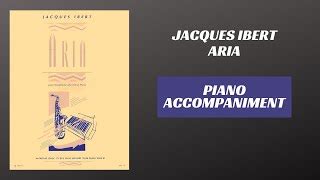 Jacques Ibert Aria For Alto Saxophone Piano Accompaniment