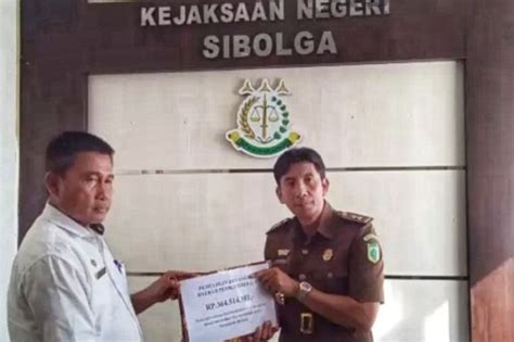 Kejari Sibolga Berhasil Pulihkan Uang Negara Yang Bersumber Dari Pemkot