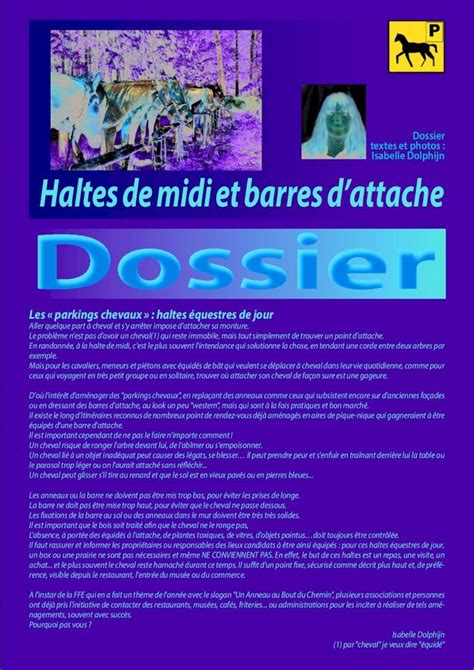 PDF Dossier Complet HippoNews Haltes De Midi Et Barres D Attache