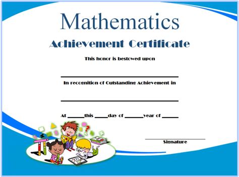 10 Math Achievement Award Certificate Templates Free