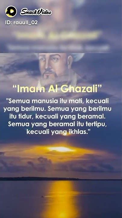 Kata Mutiara Imam Al Ghazali Youtube