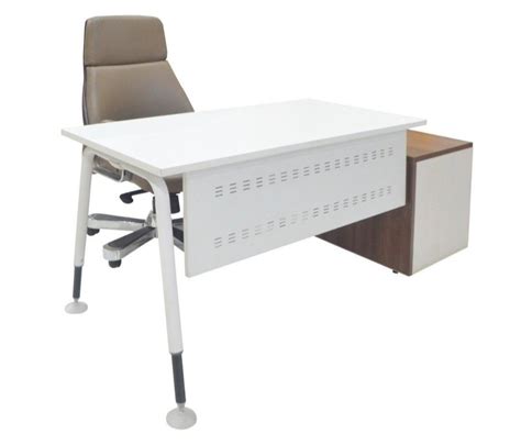 Mild Steel Rectangular Executive Premium Office Table With Storage At