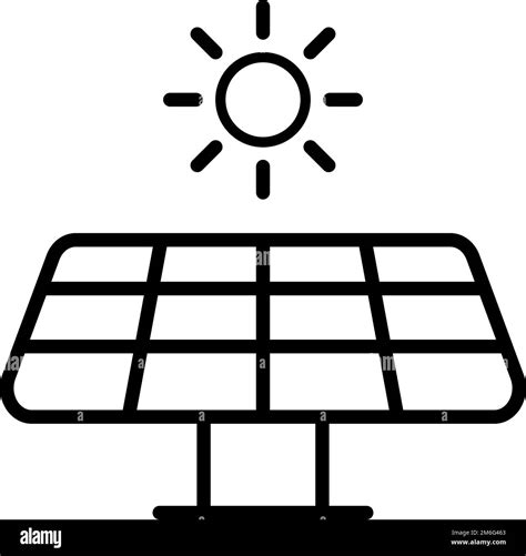 Icono de silueta solar fotovoltaica Energía solar Sol y panel solar