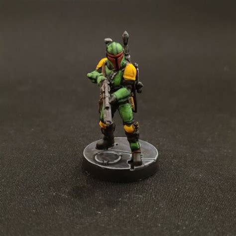 Custom Boba Fett Star Wars Legion Miniature 35mm Sci Fantasy Minifigure