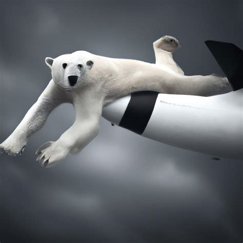 Polar Bear Hanging From A Jet Action Cinematic Shot Openart