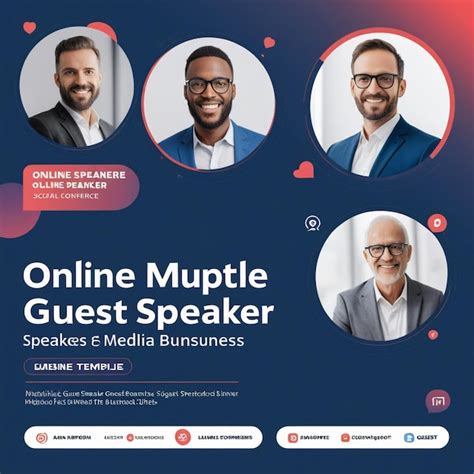 Online Multiple Guest Speaker Business Live Conference Social Media