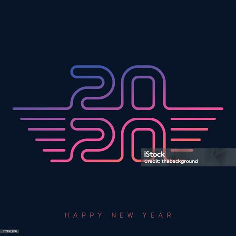 Happy New Year 2020 Brochure Or Calendar Design Template Cover Of