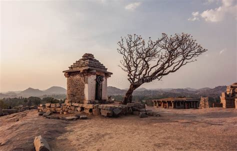 Monuments of Hemakuta Hill. Hampi. India Stock Image - Image of buddha ...