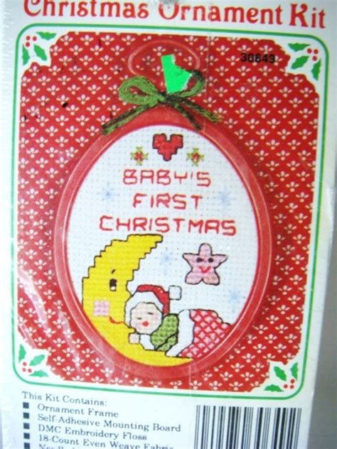 Baby S First Christmas Cross Stitch Ornament Kit