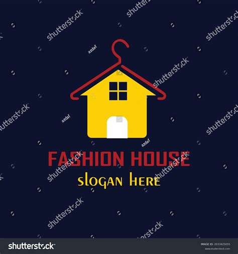 Fashion Home Logo Clothes Hanger Line Stock Vector Royalty Free