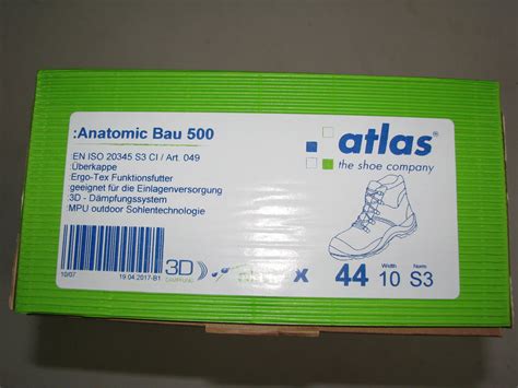 Arbeitsschuhe S3 Atlas Anatomic Bau 500 Stiefel AB 500