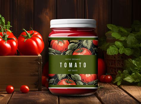 Tomato Sauce Jar Label Design Behance