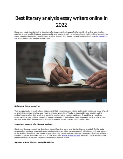 Best literary analysis essay writers online in 2022.pdf | DocDroid