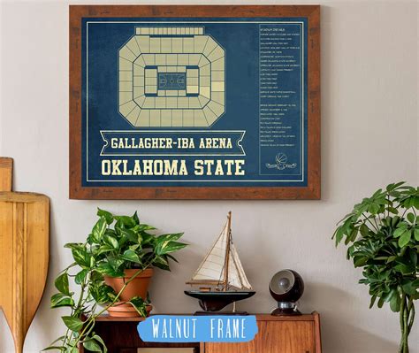 Oklahoma State University Cowboys Gallagher Iba Arena Seating Chart College Basketball Art