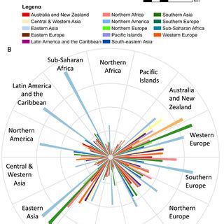 Map depicting the 14 subregions used in the analyses (A) followed by a... | Download Scientific ...