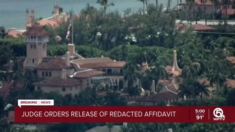 Federal Judge To Release Redacted Mar A Lago Search Warrant Affidavit