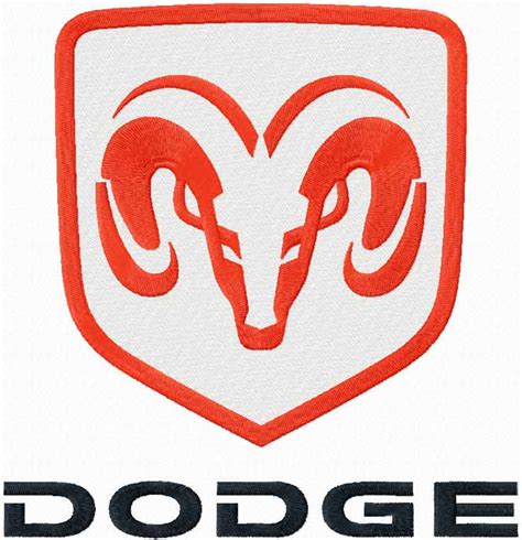 Dodge logo embroidery design