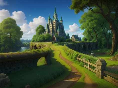 Download Fantasy Castle Countryside Royalty-Free Stock Illustration ...