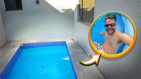 COLOQUEI UMA PISCINA NA MINHA CASA NOVA Danilo Crespo YouTube