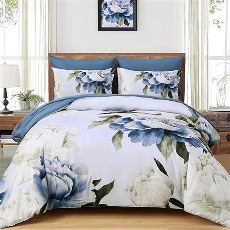 Amazon Dobuyly Blue King Size Comforter Set 7 Piece Bed In A Bag