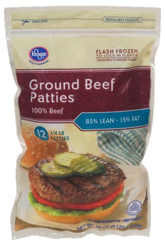 Kroger® Ground Beef Patties, 3 lb - Kroger