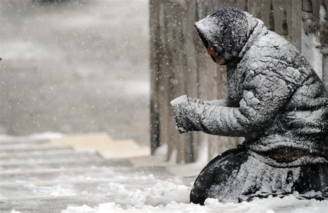 Homeless People In Winter