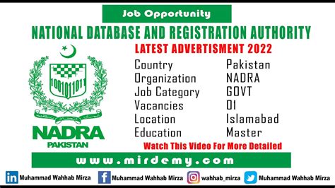 Nadra New Govt Jobs In Pakistan Online Apply Complete Method