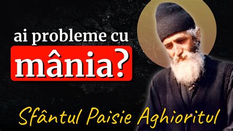 Cum scăpăm de mânie și nervi Sf Paisie Aghioritul YouTube