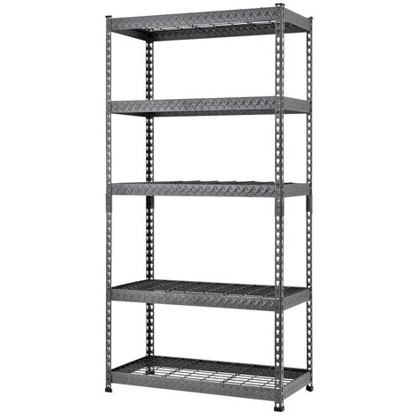 Muscle Rack Silver Tier Steel Garage Storage Shelving Unit In W