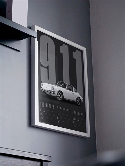 Porsche 911 Poster Wall Art Porsche Poster Gift For Man Car Etsy UK