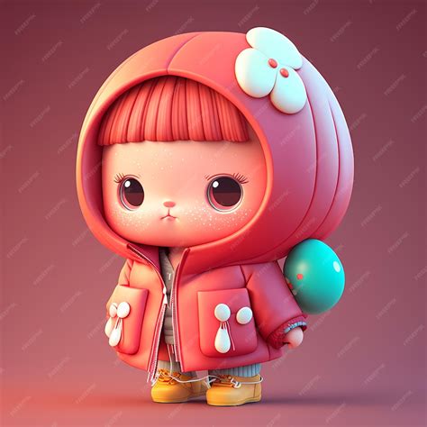 Premium Photo 3d Kawaii Design Character Adorable And Cute Illustration