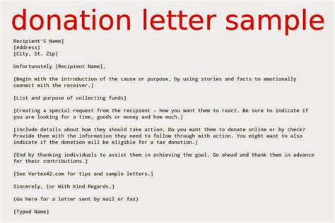 donation letter sample ~ samples business letters