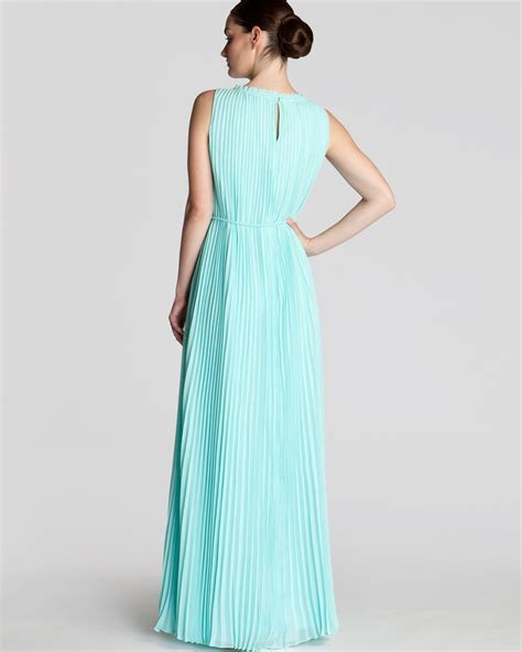 Ted Baker Dress Hayleen Pleated Maxi In Blue Lyst