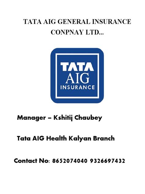 Tata Aig General Insurance Pdf