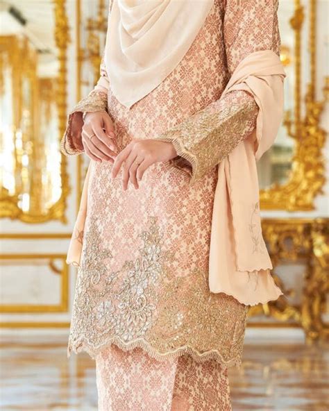 Baju Kurung Lace Songket Nude MCC Muslimah Clothing Women S