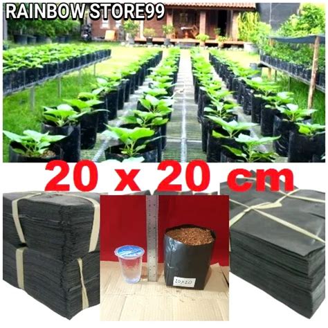 Polybag Tanaman Ukuran 20x20 Cm Isi 100 Pcs Polibag Tanaman Ukuran 20x20 Isi 200 Lembar