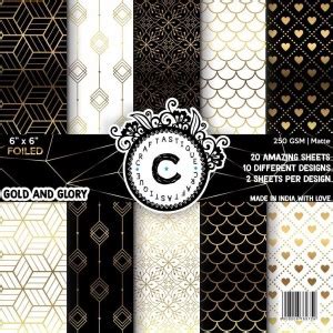 Flipkart Craftastique Gold Glory Gold Foil Designer Paperpack